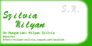 szilvia milyan business card